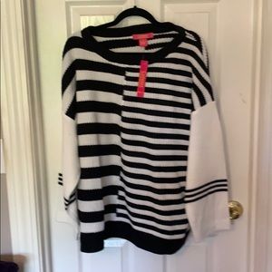 Catherine black and white sweater